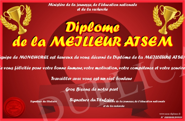 diplome atsem